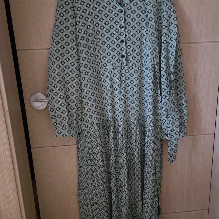 [BUNJANG] Mint Pattern Long Dress / 민트 패턴 롱 원피스