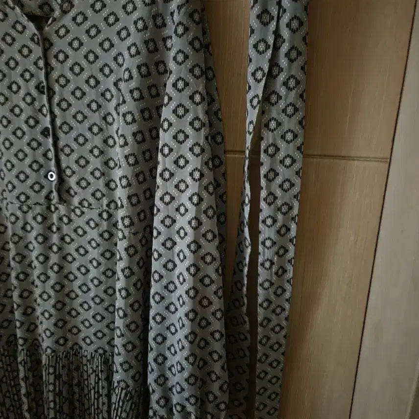 [BUNJANG] Mint Pattern Long Dress / 민트 패턴 롱 원피스