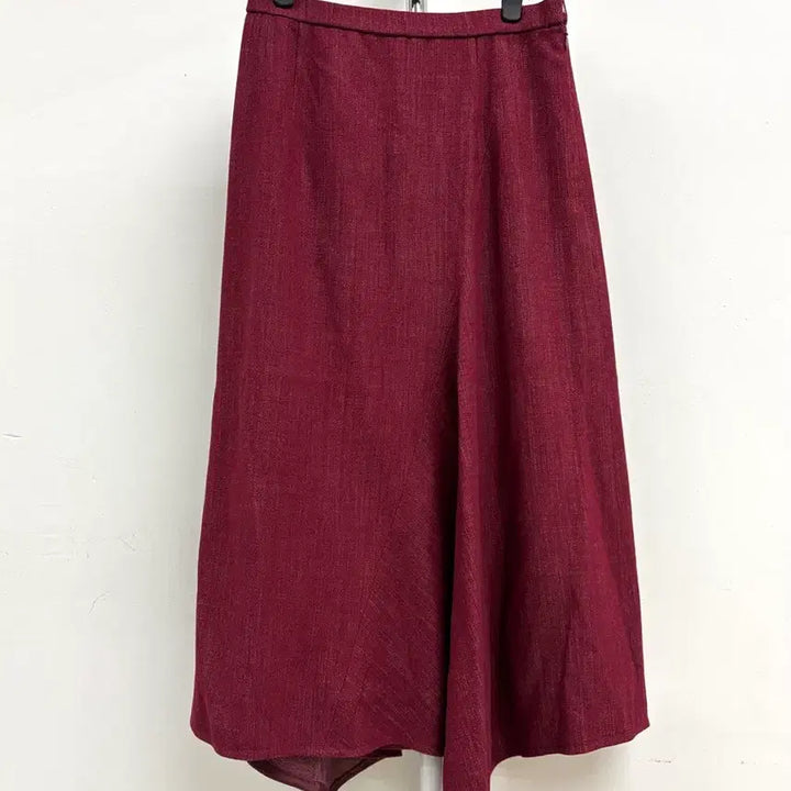 [BUNJANG] Seninon Burgundy Silk Blend Long Skirt / 일본빈티지 버건디 롱스커트 실크 치마