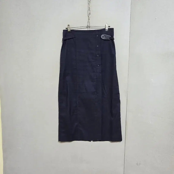 [BUNJANG] Deuel Navy Linen Blend Long Skirt / 듀엘 린넨함유 네이비 롱스커트 55  n4708