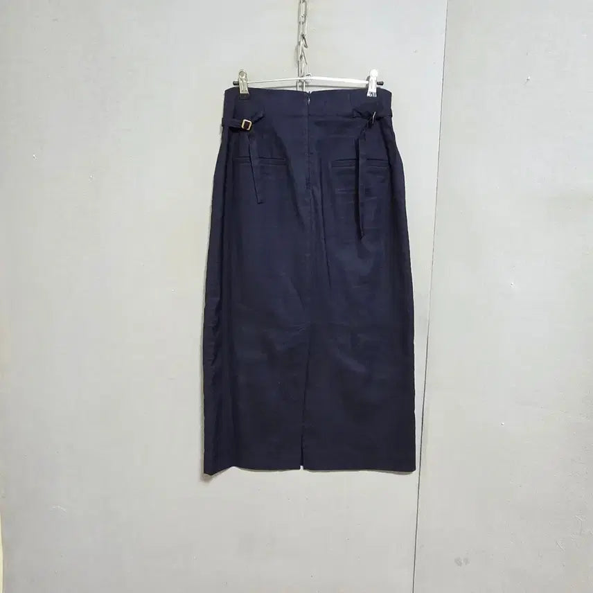 [BUNJANG] Deuel Navy Linen Blend Long Skirt / 듀엘 린넨함유 네이비 롱스커트 55  n4708
