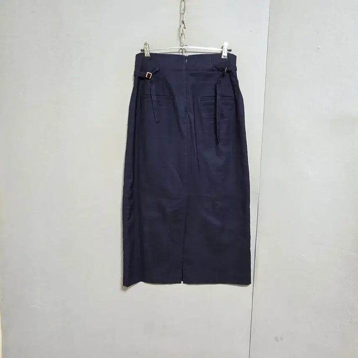 [BUNJANG] Deuel Navy Linen Blend Long Skirt / 듀엘 린넨함유 네이비 롱스커트 55  n4708