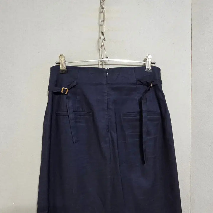 [BUNJANG] Deuel Navy Linen Blend Long Skirt / 듀엘 린넨함유 네이비 롱스커트 55  n4708