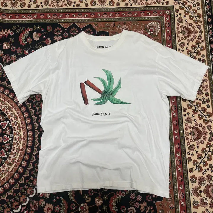 [BUNJANG] Palm Angels Broken Palm Big Logo T-shirt / 팜엔젤스 브로큰 팜 빅로고 반팔티 L/100
