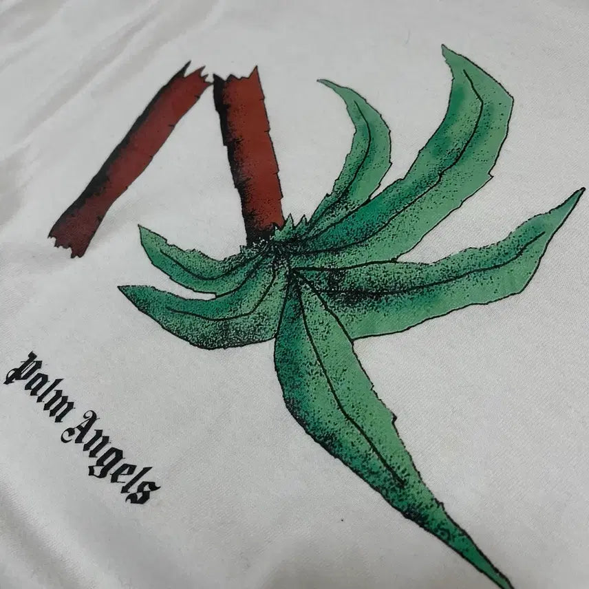 [BUNJANG] Palm Angels Broken Palm Big Logo T-shirt / 팜엔젤스 브로큰 팜 빅로고 반팔티 L/100