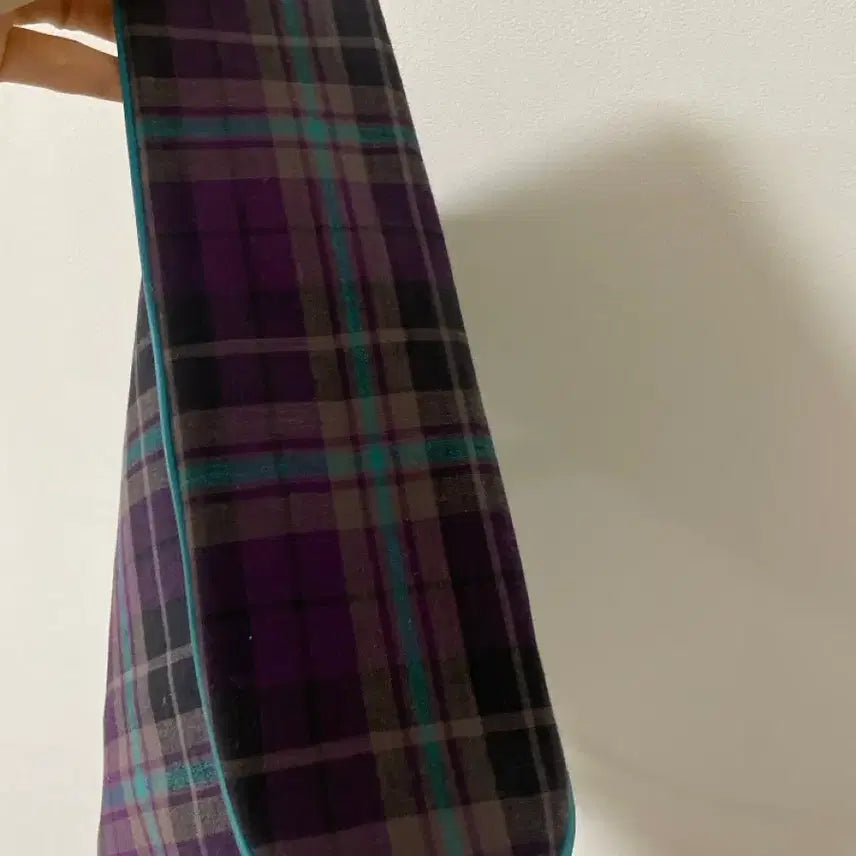 [BUNJANG] Agnès b. Voyage Leather Check Tote Bag / 명품 아네스베 소가죽 체크 천가방(제안x)