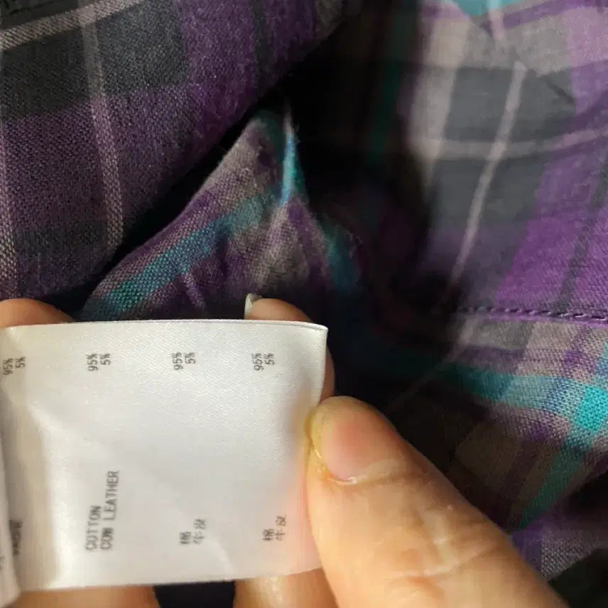 [BUNJANG] Agnès b. Voyage Leather Check Tote Bag / 명품 아네스베 소가죽 체크 천가방(제안x)