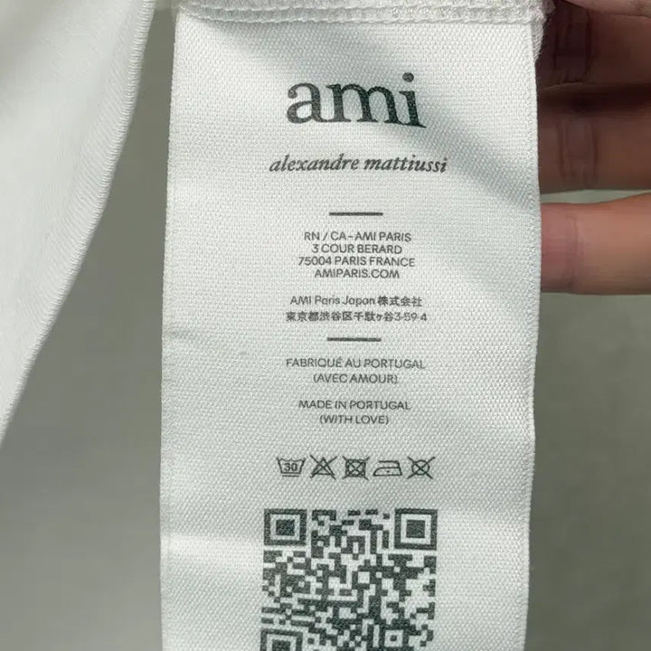 [BUNJANG] AMI Paris White Short Sleeve T-shirt / 아미 프랑스 파리  반팔티 화이트 M