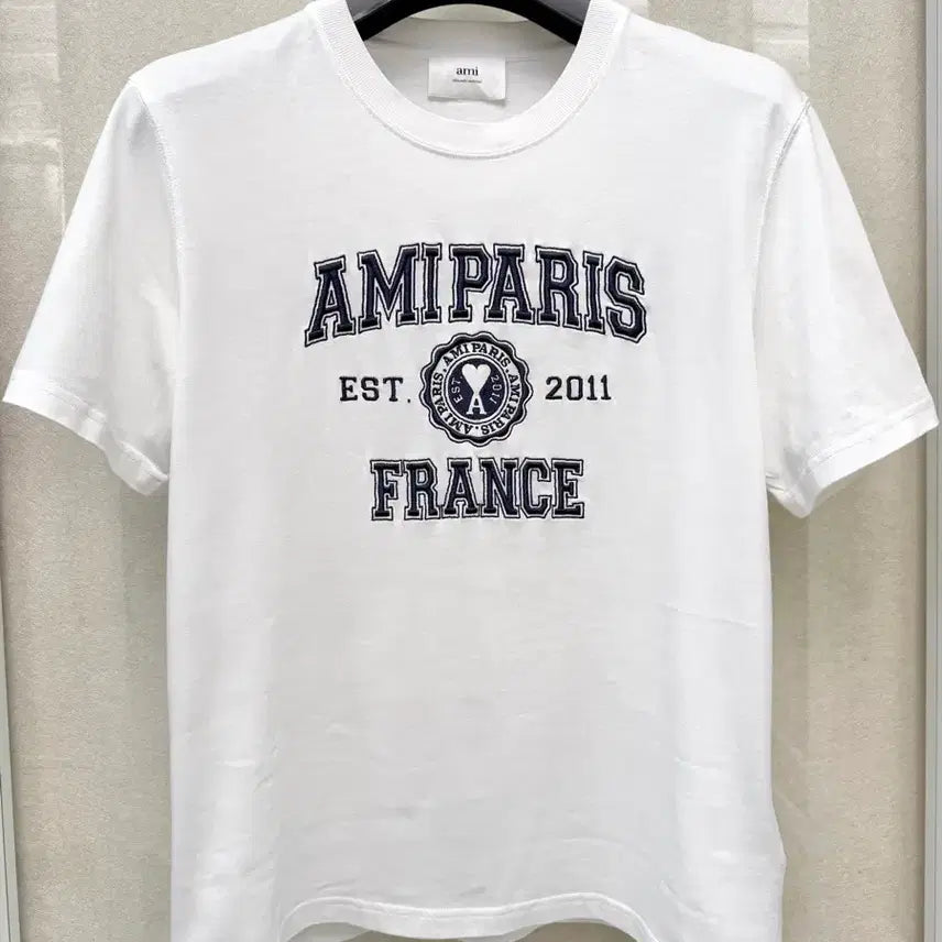 [BUNJANG] AMI Paris White Short Sleeve T-shirt / 아미 프랑스 파리  반팔티 화이트 M