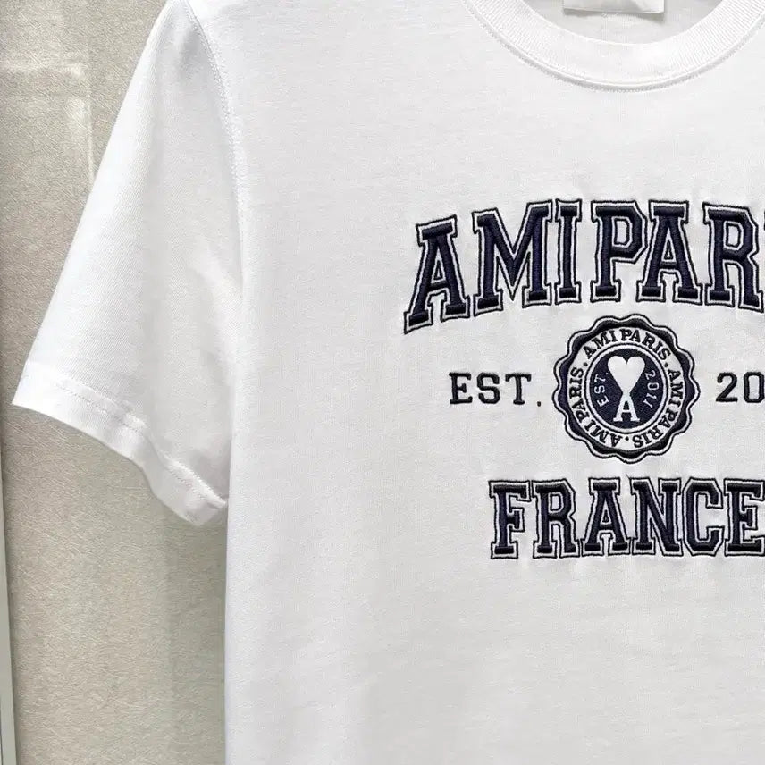 [BUNJANG] AMI Paris White Short Sleeve T-shirt / 아미 프랑스 파리  반팔티 화이트 M