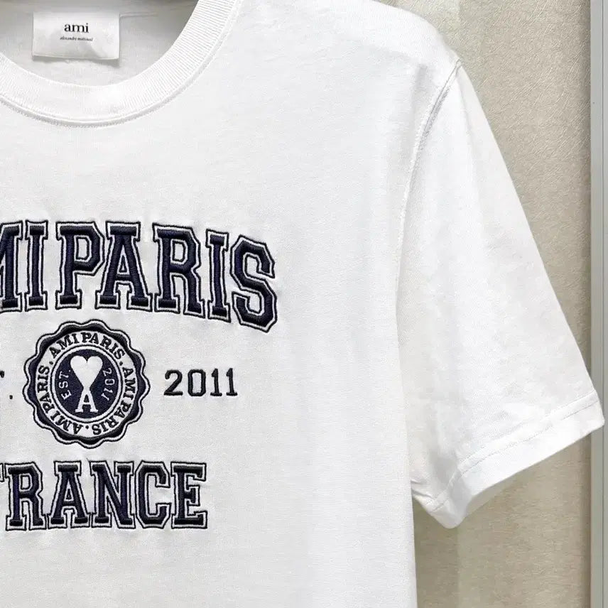 [BUNJANG] AMI Paris White Short Sleeve T-shirt / 아미 프랑스 파리  반팔티 화이트 M