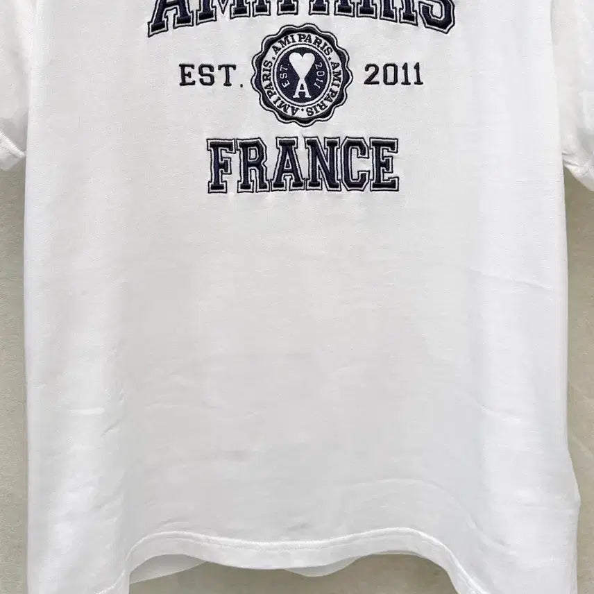 [BUNJANG] AMI Paris White Short Sleeve T-shirt / 아미 프랑스 파리  반팔티 화이트 M