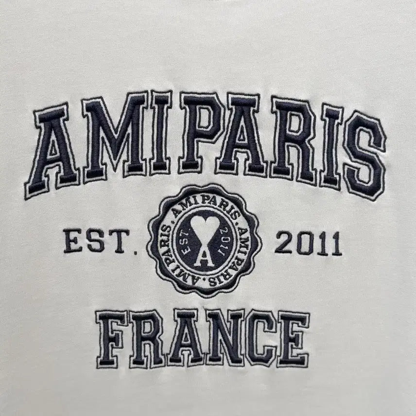 [BUNJANG] AMI Paris White Short Sleeve T-shirt / 아미 프랑스 파리  반팔티 화이트 M