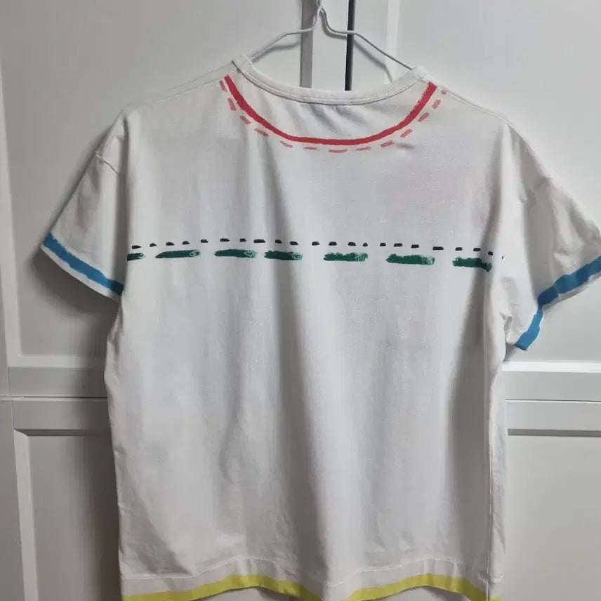 [BUNJANG] Mira Mikati White Printed T-shirt / 미라미카티 화이트 프린팅 반팔 티셔츠 면티 스몰 36 mira mikat