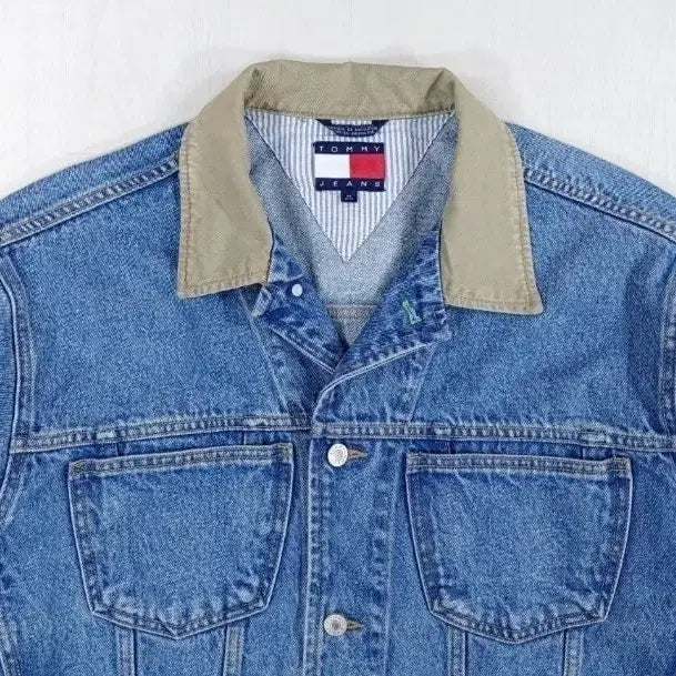 [BUNJANG] Tommy Hilfiger Vintage Denim Jacket / 90년대 타미힐피거 오버핏 올드스쿨 데님자켓 M