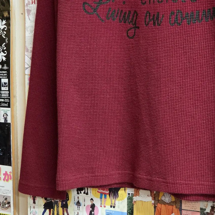 [SOLD OUT] JPN 펑크 와플 자수 롱슬리브
