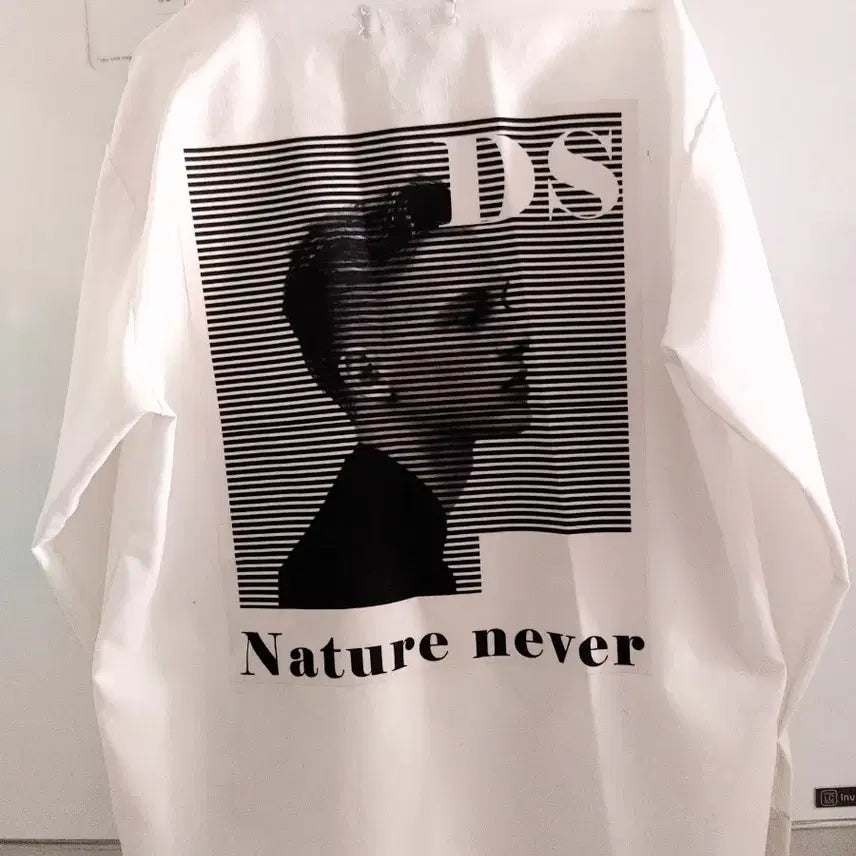[BUNJANG] Dongsinsa ONESELF Printed White Shirt / 동신사 ONESELF 프린팅 흰색 셔츠