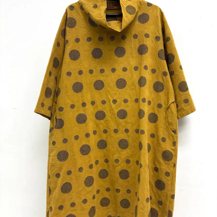 [SOLD OUT] 일본빈티지 에스닉 보헤미안 히피 도트 터틀넥 반팔 원피스