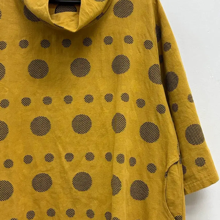 [SOLD OUT] 일본빈티지 에스닉 보헤미안 히피 도트 터틀넥 반팔 원피스