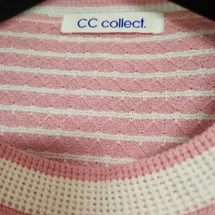 [SOLD OUT] CC collect 핑크 스트라이프 반팔 니트