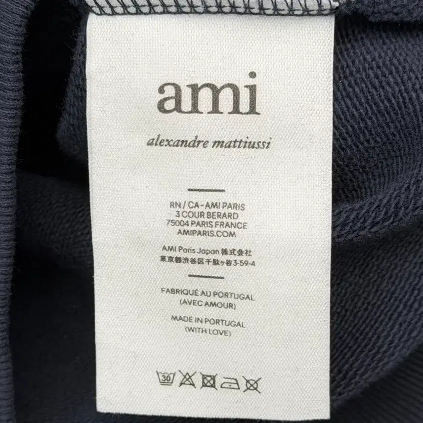 [BUNJANG] Ami Big Heart Sweatshirt Navy XXS / 아미 빅하트 맨투맨 네이비 XXS
