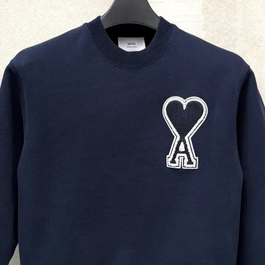 [BUNJANG] Ami Big Heart Sweatshirt Navy XXS / 아미 빅하트 맨투맨 네이비 XXS
