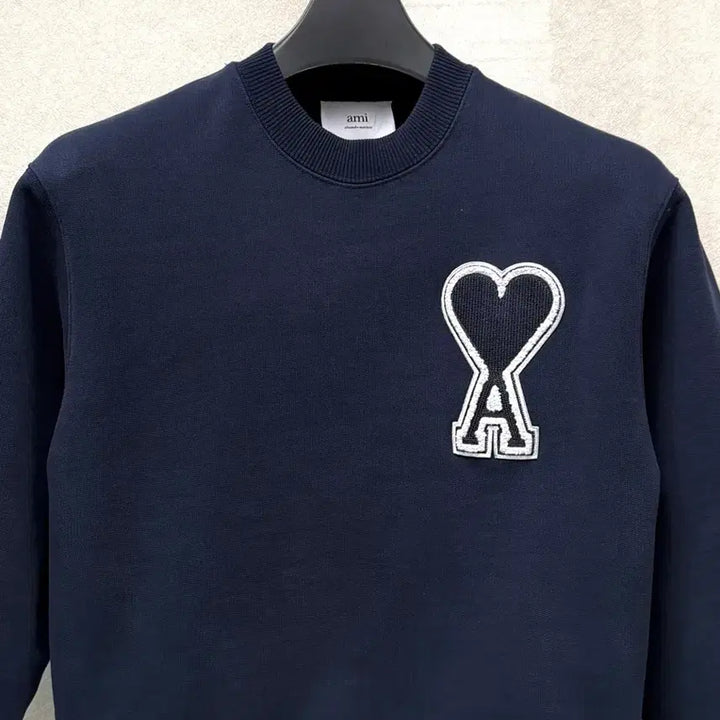 [BUNJANG] Ami Big Heart Sweatshirt Navy XXS / 아미 빅하트 맨투맨 네이비 XXS