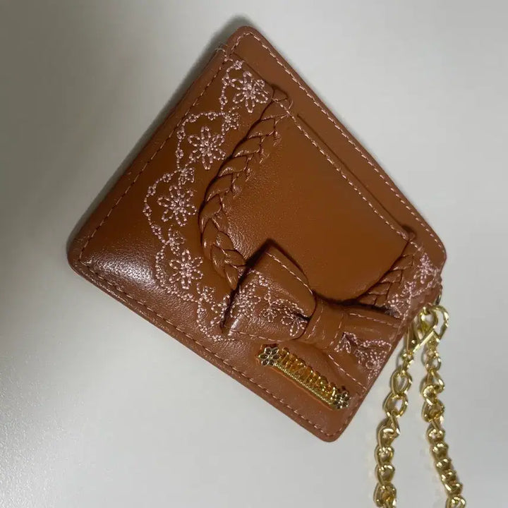 [BUNJANG] Liz Lisa Chain Card Wallet Brown / 리즈리사 체인 카드 지갑 / 패스 케이스 갈색 브라운