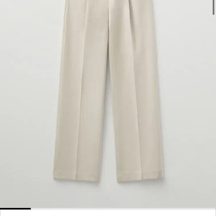 [BUNJANG] Mongdol Winter Wide Slacks Ivory / 몽돌 윈터ver) 원 턱 와이드 슬랙스 아이보리 (새상품)