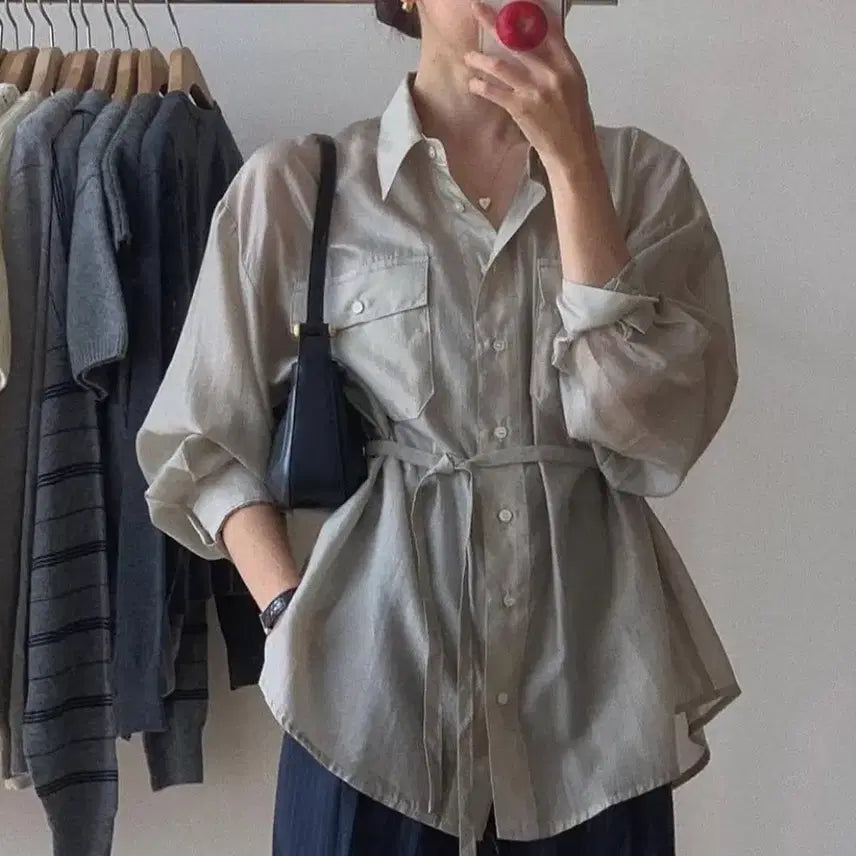 [BUNJANG] Satin Blouse / 셔츠 블라우스