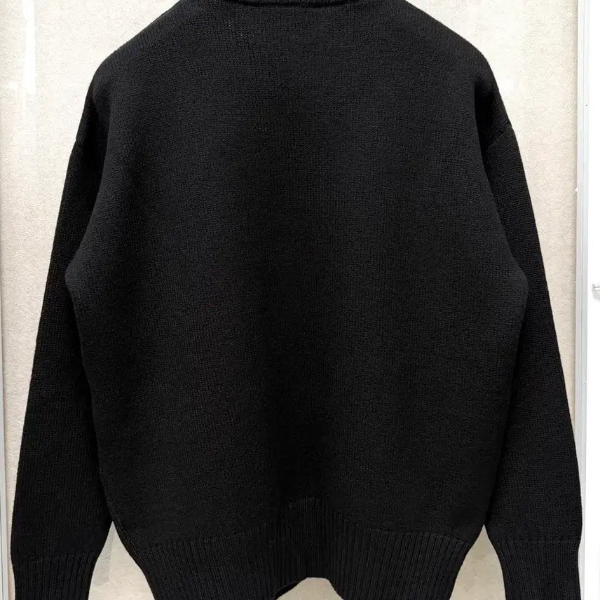 [BUNJANG] Ami Virgin Wool Big Heart Intarsia Knit Sweater Black S / 아미 버진울 빅하트 인타르시아 니트 블랙 S