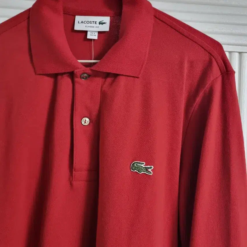 [SOLD OUT] 라코스테 긴팔 카라티 레드 사이즈95