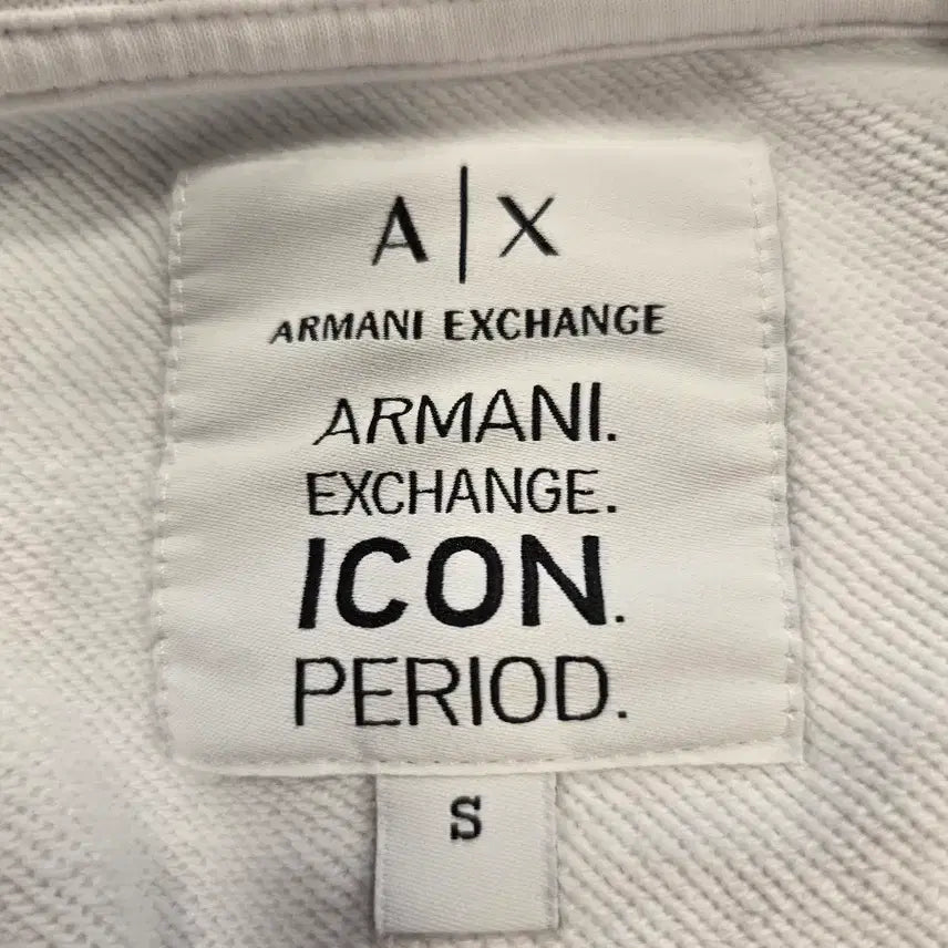 [BUNJANG] Armani Exchange White Crewneck Sweatshirt / 아르마니 익스체인지 화이트 맨투맨 티셔츠 S