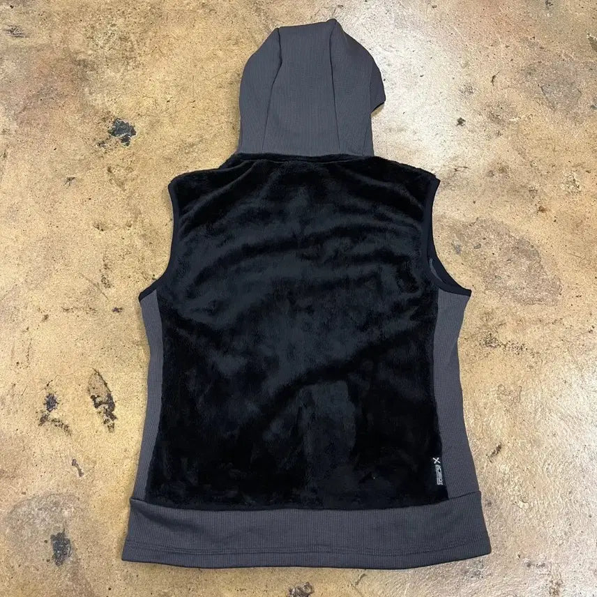 [BUNJANG] Montura Black Velvet Hooded Vest / [정품/M] 몬츄라 블랙 벨벳 후드 조끼