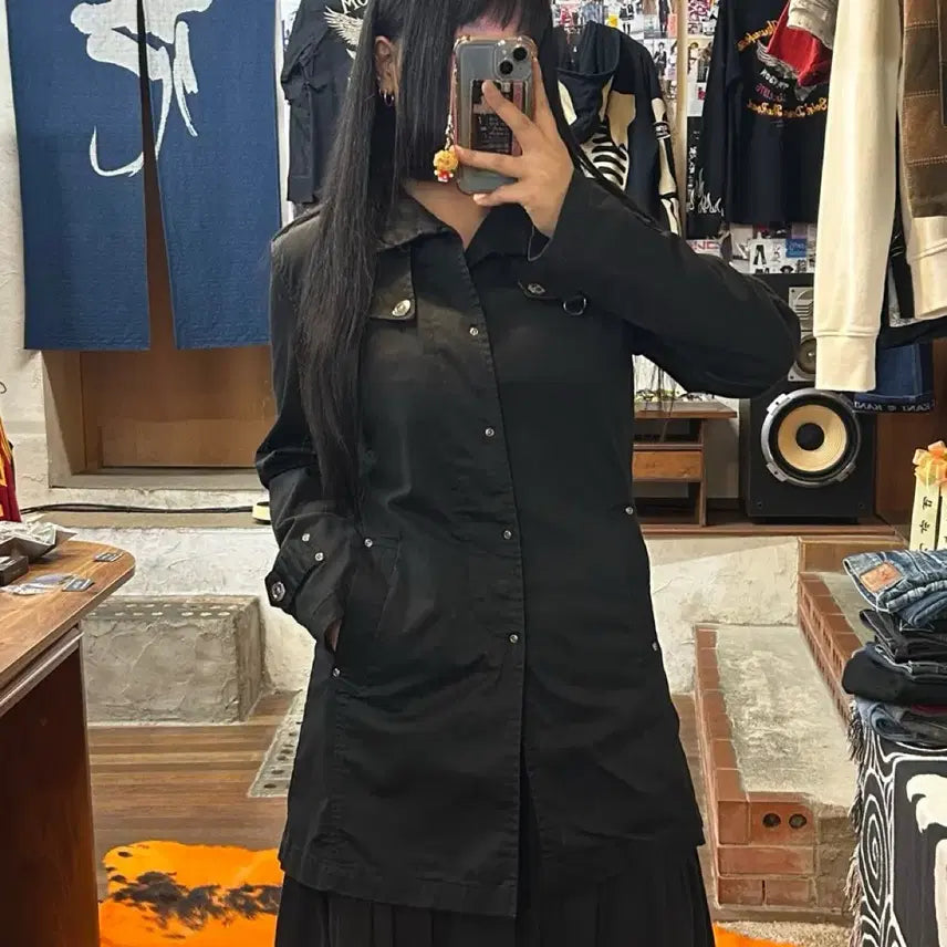 [BUNJANG] SEMANTIC DESIGN Cotton Midi Coat / JPN 시멘틱 디자인 코튼 미디 코트