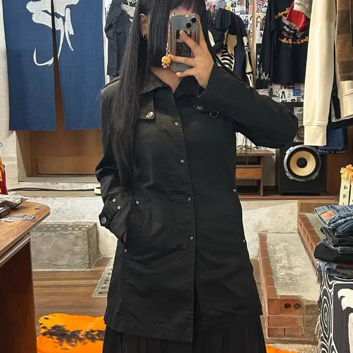 [BUNJANG] SEMANTIC DESIGN Cotton Midi Coat / JPN 시멘틱 디자인 코튼 미디 코트