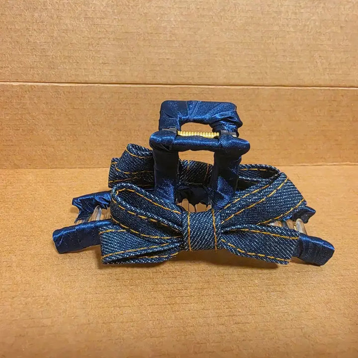 [SOLD OUT] 데님블루남색 집게머리핀 새상품