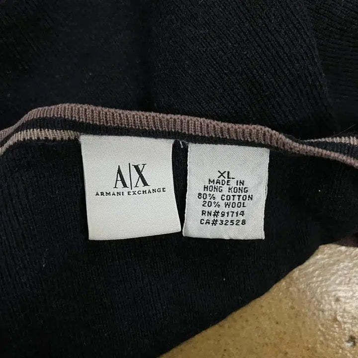 [BUNJANG] Armani Exchange Round Neck Long Sleeve T-Shirt Black / [정품/XL] 아르마니 익스체인지 라운드넥 긴팔 티셔츠 블랙