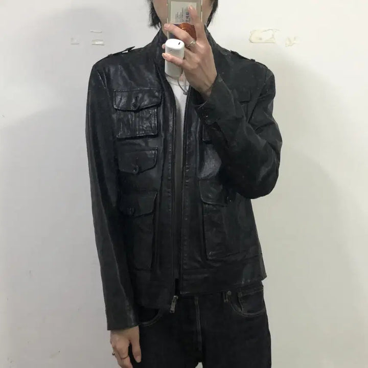 [BUNJANG] Kinloch Edie Sliman Leather Jacket / 킨로치 에디슬리먼맛 레더자켓