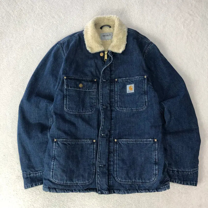 [BUNJANG] Carhartt Denim Sherpa Jacket / 칼하트 데님 쉐르파 자켓