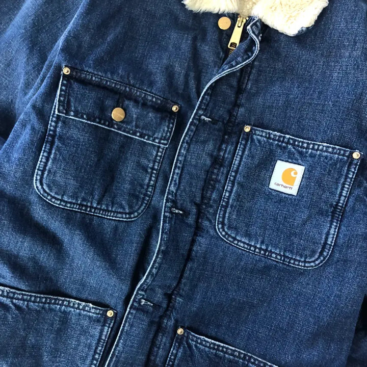 [BUNJANG] Carhartt Denim Sherpa Jacket / 칼하트 데님 쉐르파 자켓