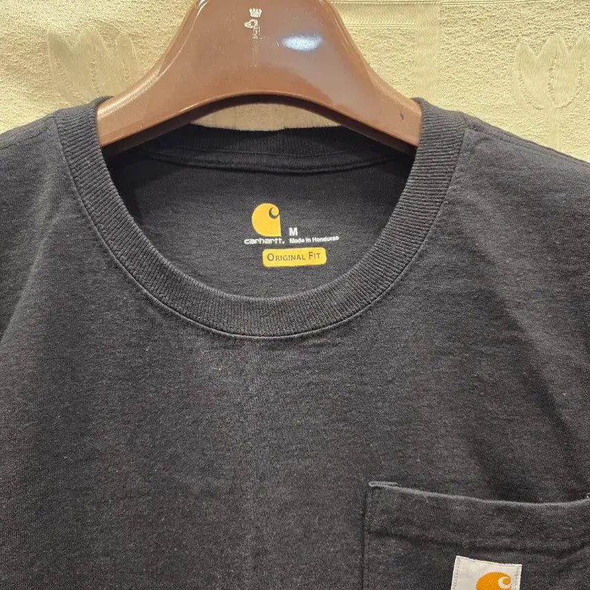 [BUNJANG] Carhartt K87 Black Pocket T-shirt / 칼하트 K87 블랙 포켓 반팔티 M(95)