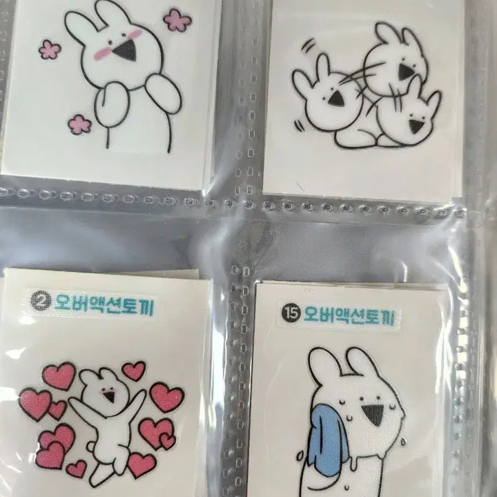 [SOLD OUT] 오버액션토끼 띠부씰 6개,덤1