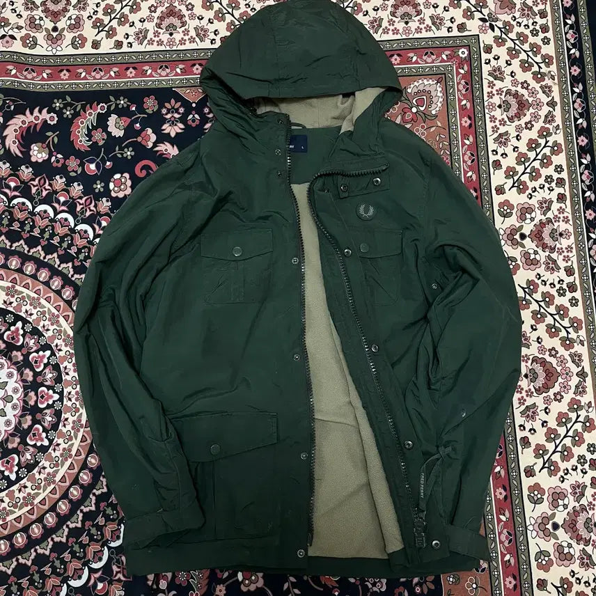 [BUNJANG] Fred Perry Fleece Lined Parka Jacket / 프레드페리 플리스안감 야상 파카 자켓 L/100