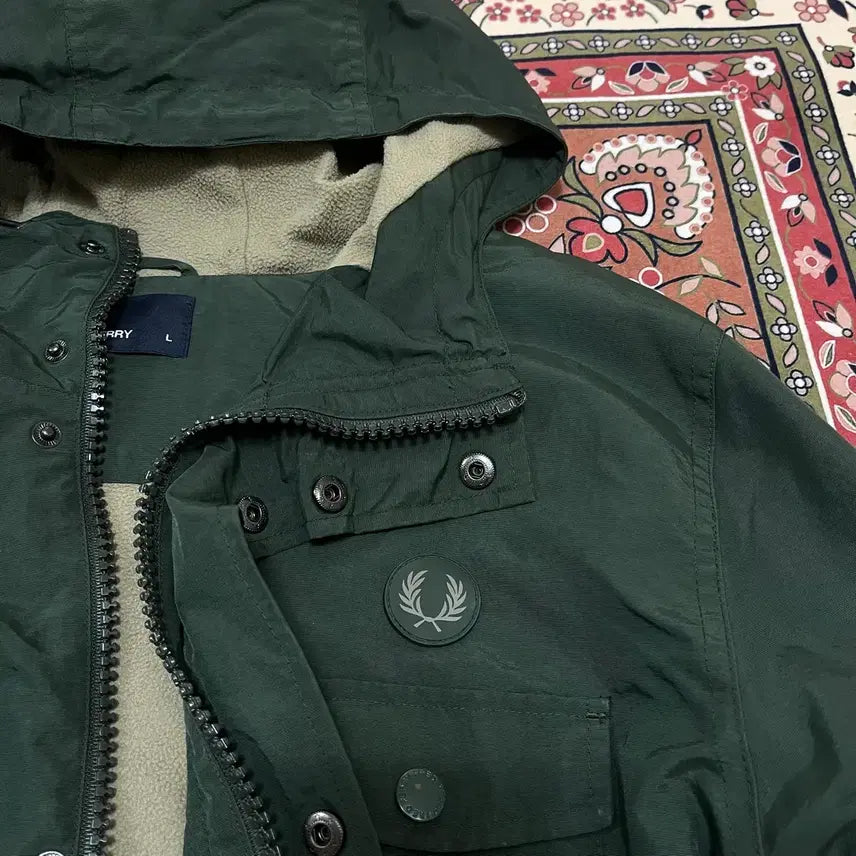 [BUNJANG] Fred Perry Fleece Lined Parka Jacket / 프레드페리 플리스안감 야상 파카 자켓 L/100