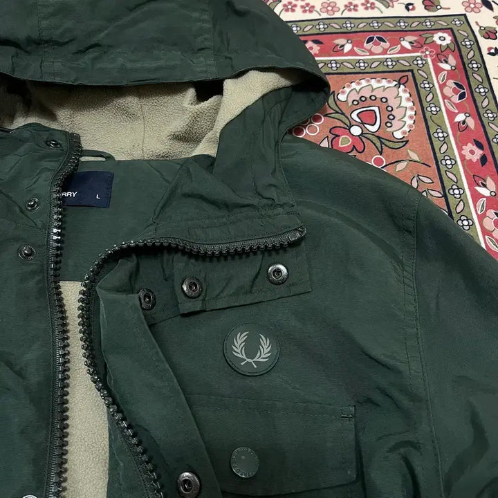 [BUNJANG] Fred Perry Fleece Lined Parka Jacket / 프레드페리 플리스안감 야상 파카 자켓 L/100