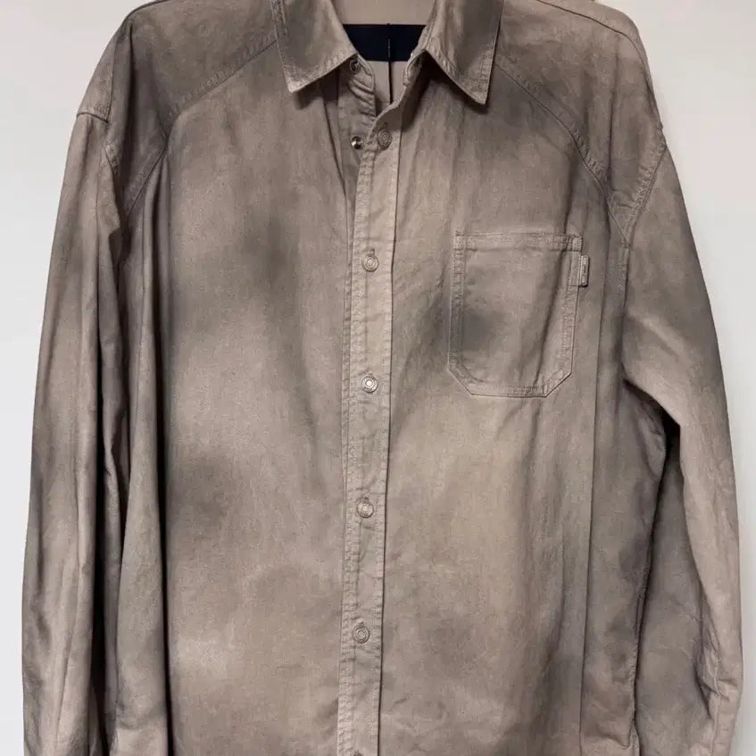 [BUNJANG] Juun.J 25SS Denim Painted Bermuda Shirt 46 / 준지 25ss 데님 페인티드 버뮤다 셔츠 46