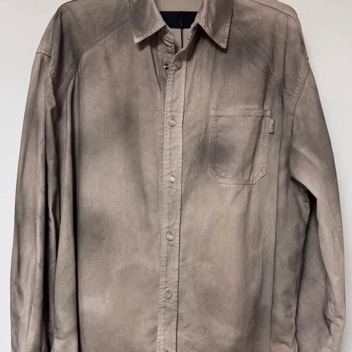 [BUNJANG] Juun.J 25SS Denim Painted Bermuda Shirt 46 / 준지 25ss 데님 페인티드 버뮤다 셔츠 46