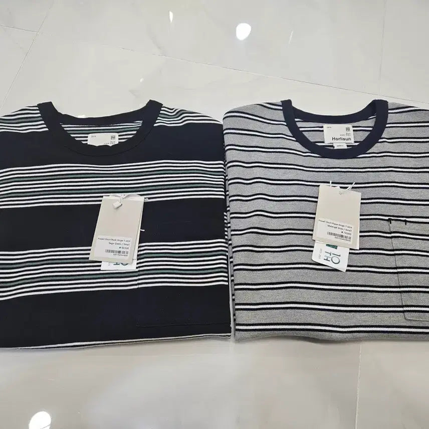 [SOLD OUT] (S) 홀리선 25ss 반팔 스트라이프 티셔트 2장 일괄판매