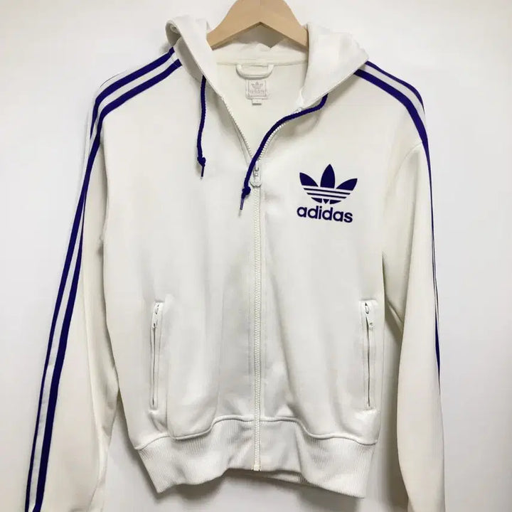 [SOLD OUT] 아디다스 화이트 퍼플 후드 집업 빈티지 자켓 트랙탑